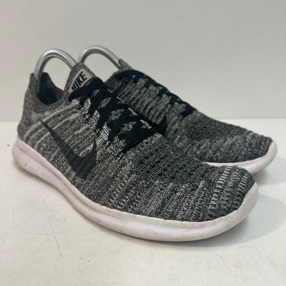 Nike Wmns Free RN Flyknit White / Black Oreo Women's Running Shoe 9